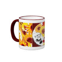 Sunflower Coffee Mug - Whimsical Sunflower Art Mug by leilasworld Sunflower Coffee Mug - Whimsical Sunflower Art Mug