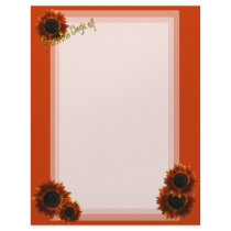 Sunflower Collage (Customizable) #2 Customized Letterhead