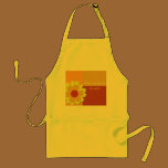 Sunflower Color Block Wedding Apron aprons
