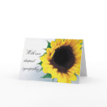 Sunflower Condolence Card