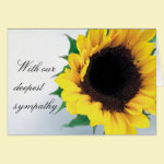 Sunflower Condolence Card