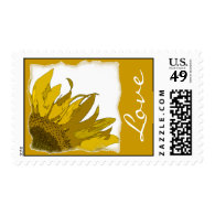 Sunflower Corner Love Postage Stamp