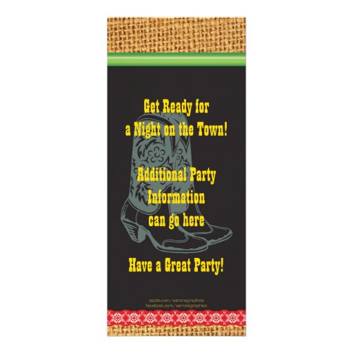 Sunflower Cowgirl Bachelorette Party Invitation