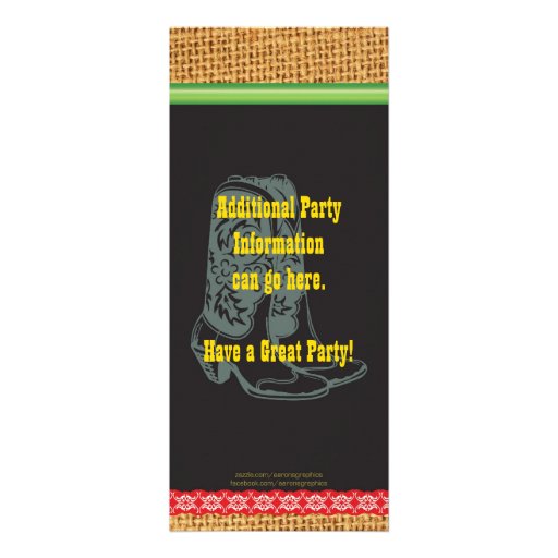 Sunflower Cowgirl Birthday Party Invitation