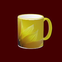 Sunflower Cups Mugs Cheerful Yellow Cups Glasses mugs