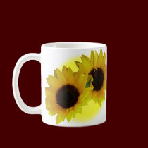 Sunflower Cups Mugs Sunny Yellow Sunflower Cups