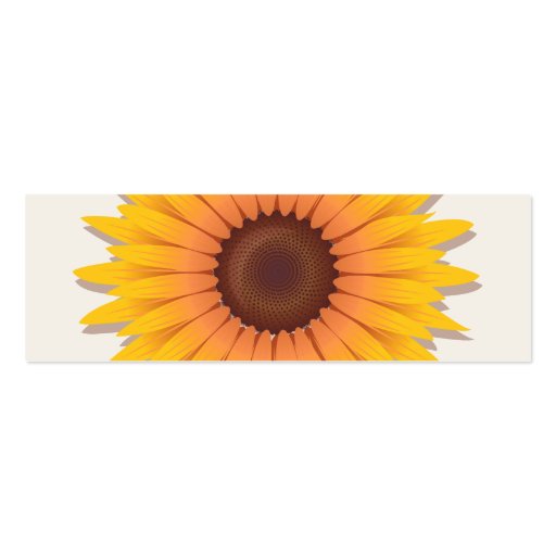 Sunflower Custom Table Place Card Business Card (back side)