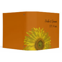 Sunflower Cutout Wedding 2 Inch Binder