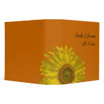 Sunflower Cutout Wedding 2 Inch Binder