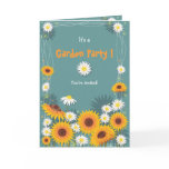 Sunflower Daisy Garden Birthday Party Invitation 2 Cards
