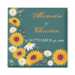 Sunflower Daisy Save The Date Wedding Announcement