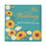 Sunflower Daisy Save The Date Wedding Announcement