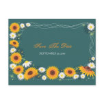 Sunflower Daisy Save the Date Wedding Announcement