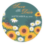 Sunflower Daisy Save The Date Wedding Announcement