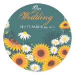 Sunflower Daisy Save The Date Wedding Announcement