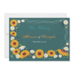 Sunflower & Daisy Wedding Announcement