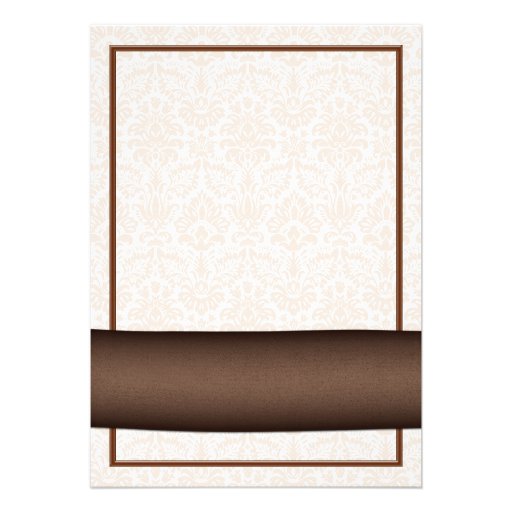 Sunflower Damask Floral Wedding Invitation
