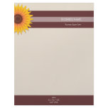 Sunflower Dark Background Customized Letterhead