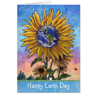 Sunflower Earth card