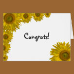 Sunflower Edge Congratulations cards