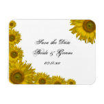Sunflower Edge Wedding Save the Date Magnet