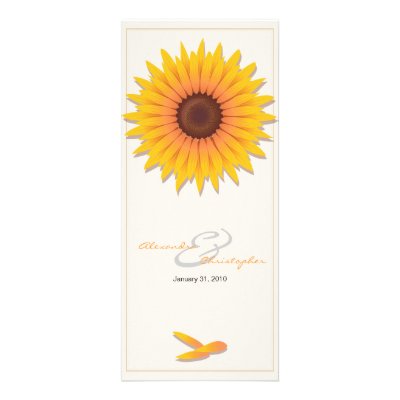Sunflower Elegant Wedding Invitation Announcement