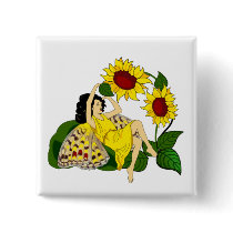 Sunflower Fairy buttons