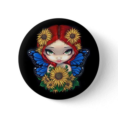 "Sunflower Fairy" Button by strangeling