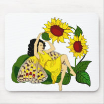 Sunflower Fairy mousepads