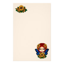 Sunflower Fairy Stationery