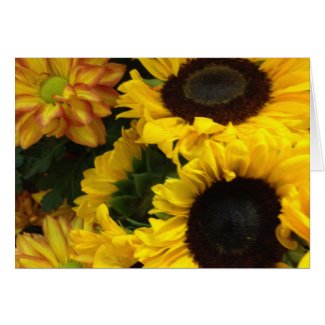 Sunflower Fall Flowers Greeting Card