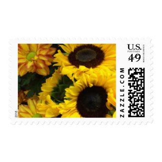 Sunflower Fall Flowers Postage