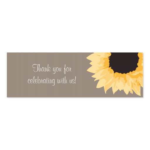 Sunflower Favor Tag Business Cards (front side)