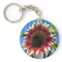 Sunflower Fence Keychain