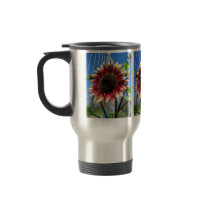 Sunflower Fence Travel Mugs