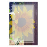 Sunflower Fencepost Blank Stationery