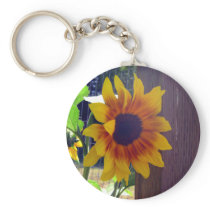 Sunflower Fencepost Keychain
