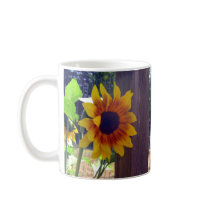 Sunflower Fencepost Mugs