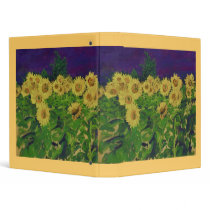 Sunflower Field Vinyl Binders