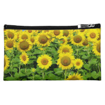 Sunflower Fields Makeup Bag