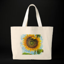Sunflower Flora Painting - Multi bags