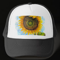 Sunflower Flora Painting - Multi hats