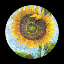 Sunflower Flora Painting - Multi magnets