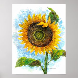 Sunflower Flora Painting - Multi Poster