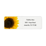 Sunflower Floral Address Label