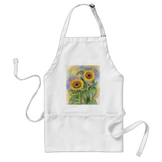 Sunflower Floral Painting Art Apron apron