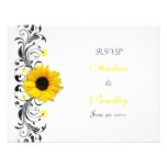 Sunflower Floral Response Card Invite