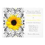Sunflower Floral Wedding Invitation
