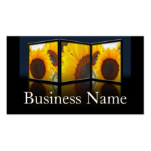 Sunflower Flower Frame Business Card