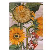 Sunflower Flower Note Card